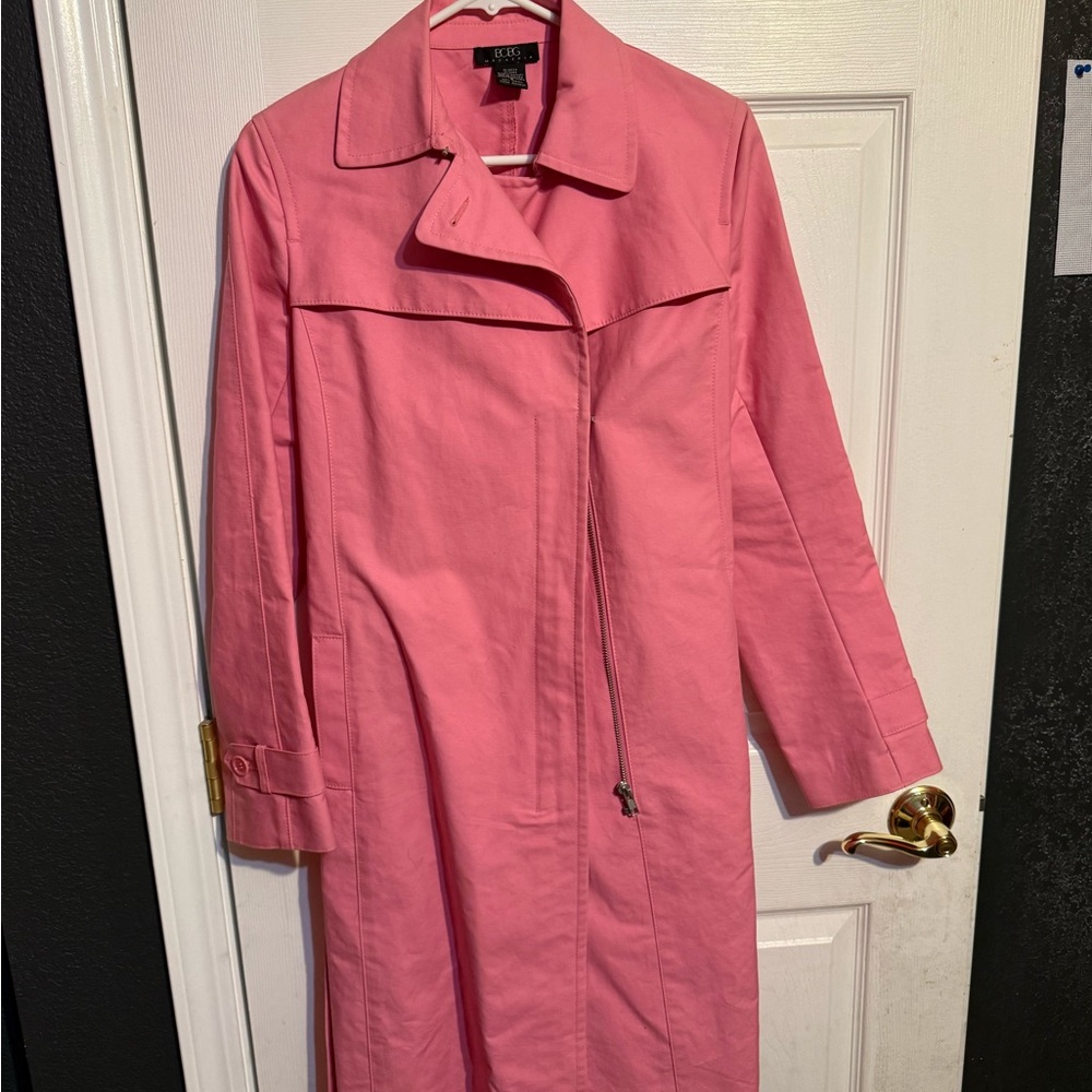 BCBGMaxAzria Pink Trench Coat